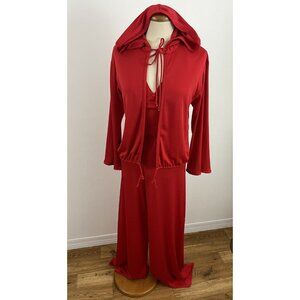 Vintage Christopher Lee by William Halter Top Jacket Wide Leg Pants Pantsuit Set